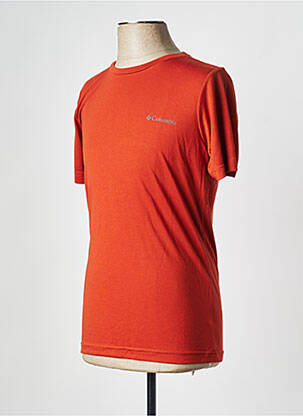 T-shirt col rond marron COLUMBIA homme
