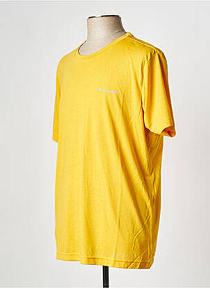 T-shirt col rond jaune COLUMBIA homme