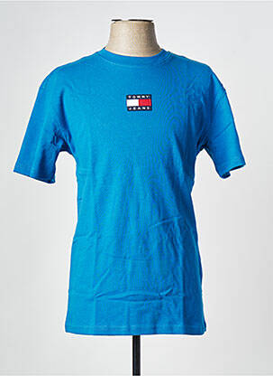 T-shirt col rond bleu TOMMY HILFIGER homme