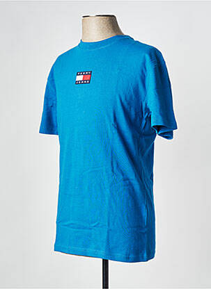 T-shirt col rond bleu TOMMY HILFIGER homme