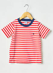 T-shirt rouge PETIT BATEAU pour garçon seconde vue