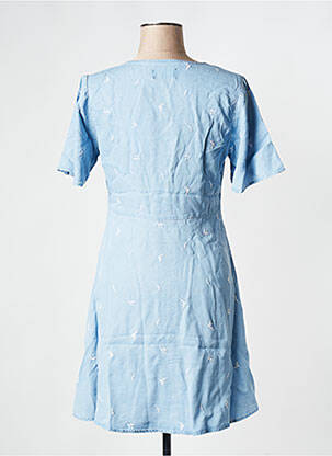 Robe courte col v bleu PIECES femme
