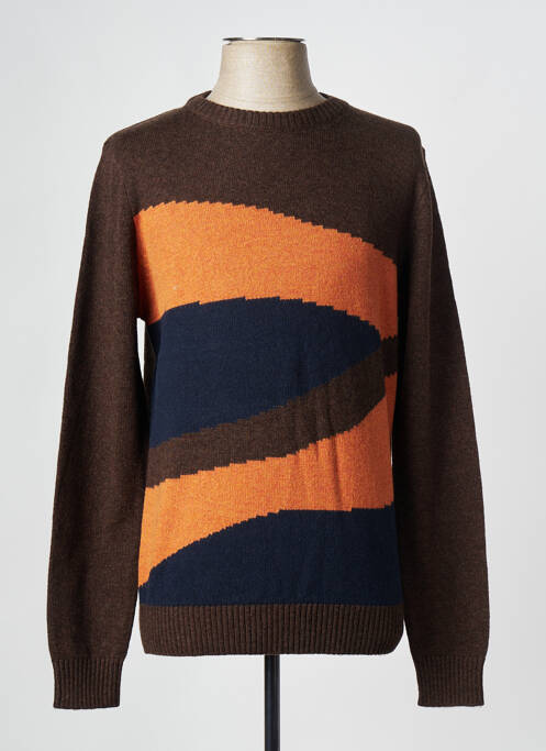 Pull marron SELECTED pour homme