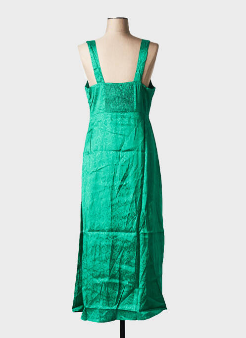 Robe mi-longue vert BIZANCE pour femme