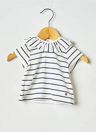 Top col claudine blanc PETIT BATEAU fille
