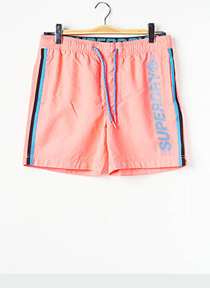 Short de bain orange SUPERDRY homme