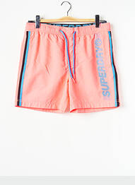 Short de bain orange SUPERDRY homme