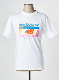 T-shirt col rond blanc NEW BALANCE homme