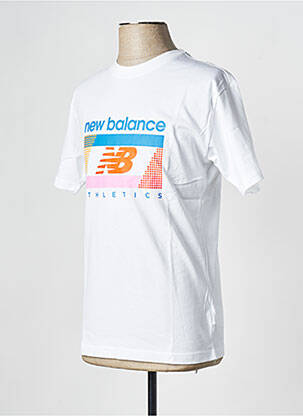 T-shirt col rond blanc NEW BALANCE homme