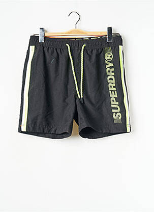 Short de bain noir SUPERDRY homme