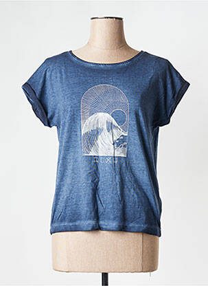 T-shirt col rond bleu ROXY femme