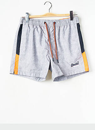Short de bain gris SUPERDRY homme