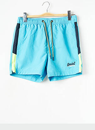 Short de bain bleu SUPERDRY homme