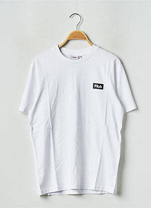 T-shirt col rond blanc FILA homme