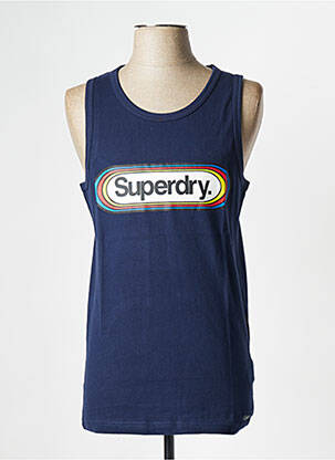 Débardeur bleu SUPERDRY homme
