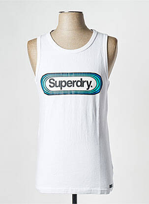 Débardeur blanc SUPERDRY pour homme