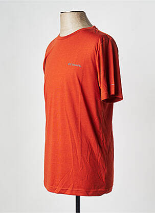 T-shirt col rond rouge COLUMBIA homme
