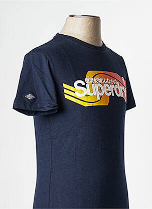 T-shirt bleu SUPERDRY homme