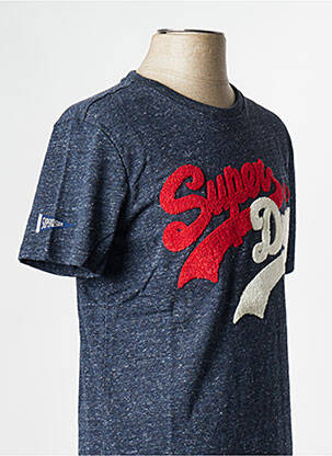 T-shirt bleu SUPERDRY homme