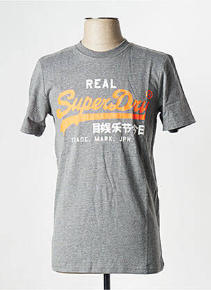 T-shirt gris SUPERDRY homme