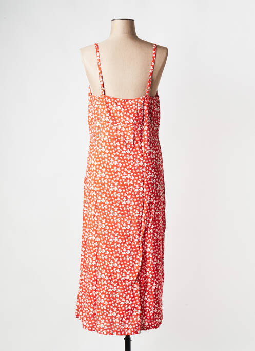 Robe mi-longue orange BIZANCE pour femme