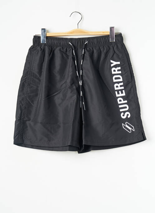Short de bain noir SUPERDRY pour homme