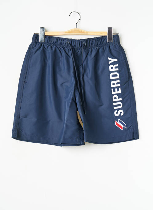 Short de bain bleu SUPERDRY pour homme