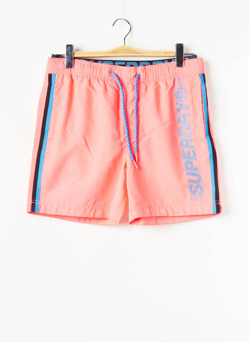 Short de bain orange SUPERDRY pour homme