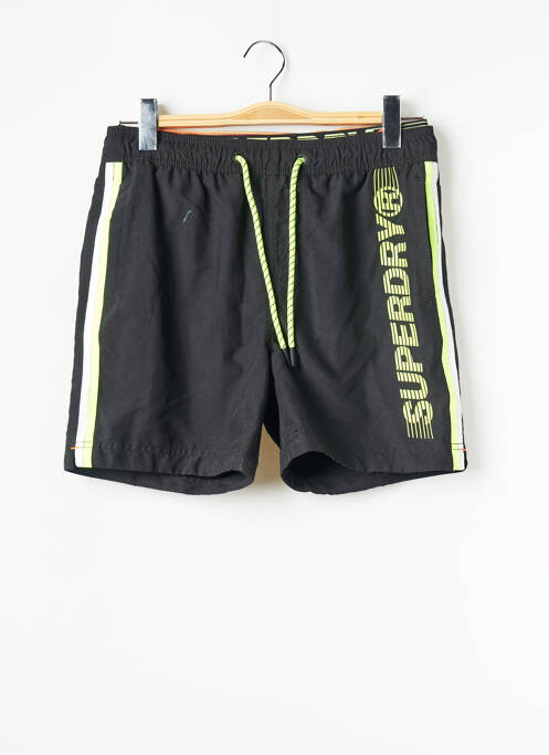 Short de bain noir SUPERDRY pour homme