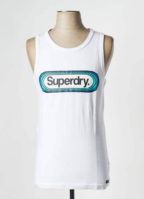 Débardeur blanc SUPERDRY pour homme
