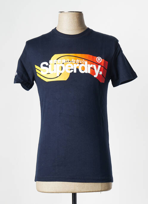 T-shirt bleu SUPERDRY pour homme
