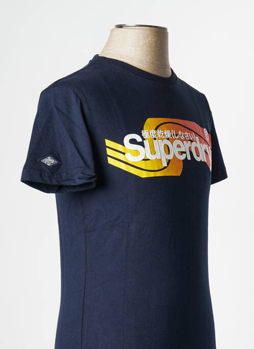 T-shirt bleu SUPERDRY pour homme