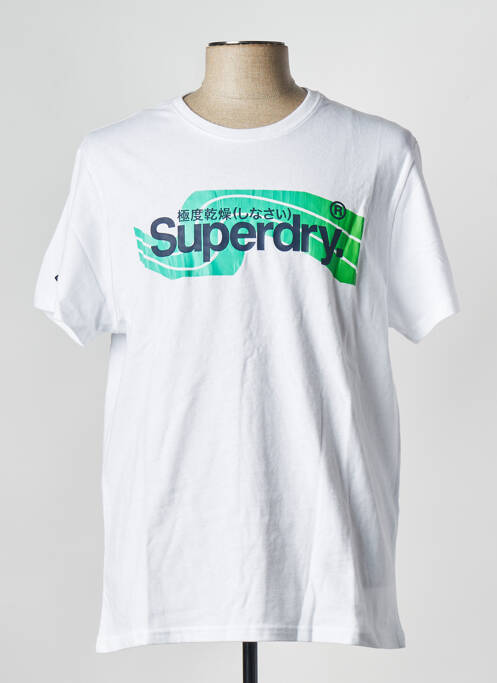 T-shirt blanc SUPERDRY pour homme