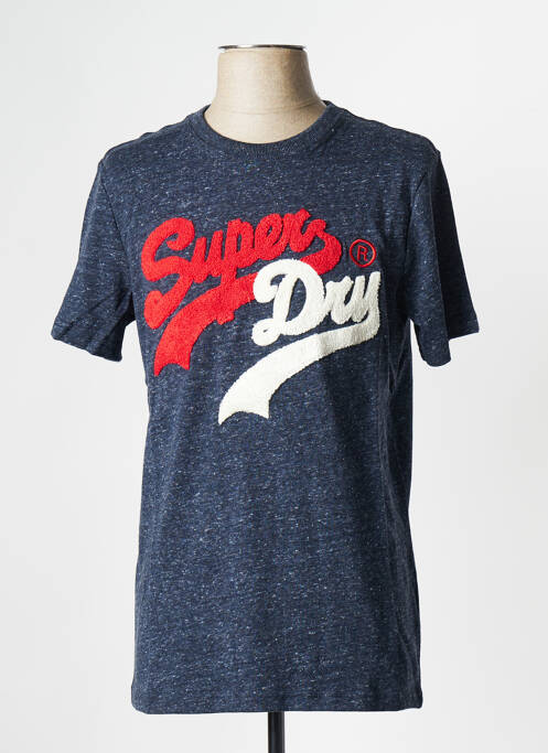 T-shirt bleu SUPERDRY pour homme