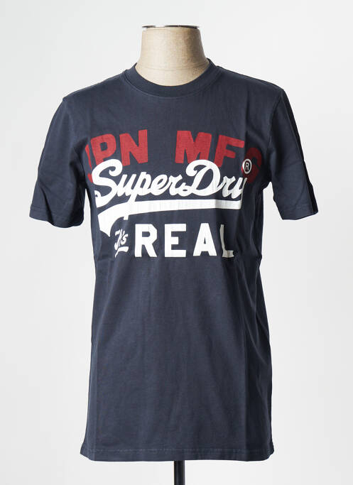 T-shirt bleu SUPERDRY pour homme