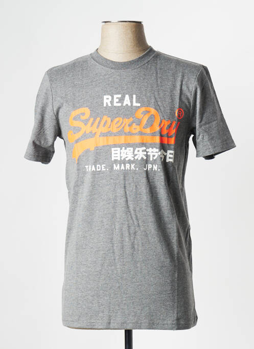 T-shirt gris SUPERDRY pour homme