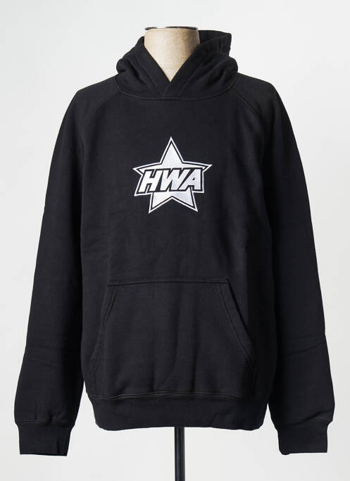 Sweat-shirt noir HUMAN WITH ATTITUDE pour homme