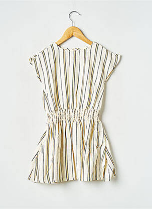 Robe courte beige ARSENE ET LES PIPELETTES pour fille