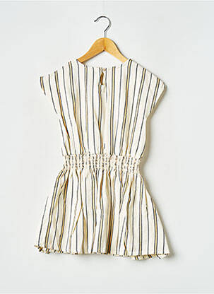 Robe courte col rond beige ARSENE ET LES PIPELETTES fille