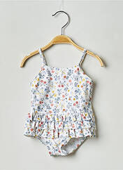 Maillot de bain 1 pièce blanc PETIT BATEAU pour fille seconde vue