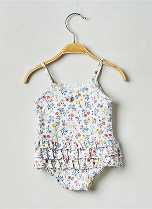 Maillot de bain 1 pièce blanc PETIT BATEAU fille
