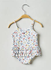 Maillot de bain 1 pièce blanc PETIT BATEAU pour fille seconde vue