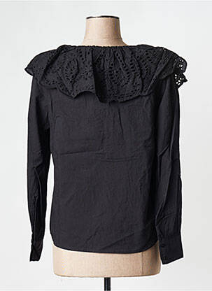 Top col rond noir SEE U SOON femme