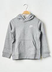 Sweat-shirt à capuche gris NIKE pour garçon seconde vue