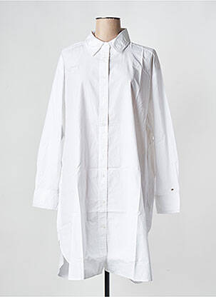 Robe courte col rond blanc TOMMY HILFIGER femme