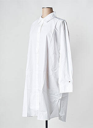 Robe courte col rond blanc TOMMY HILFIGER femme