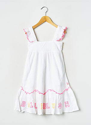 Robe mi-longue col rond blanc BILLIEBLUSH fille