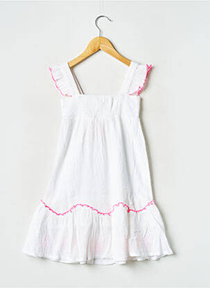 Robe mi-longue col rond blanc BILLIEBLUSH fille