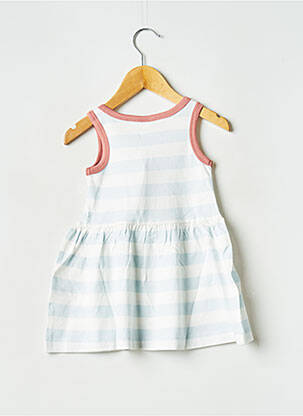 Robe mi-longue col rond bleu PETIT BATEAU fille