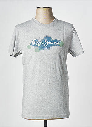 T-shirt col rond gris PEPE JEANS homme